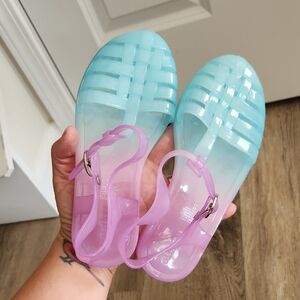 Blue and Pink Jelly Sandals